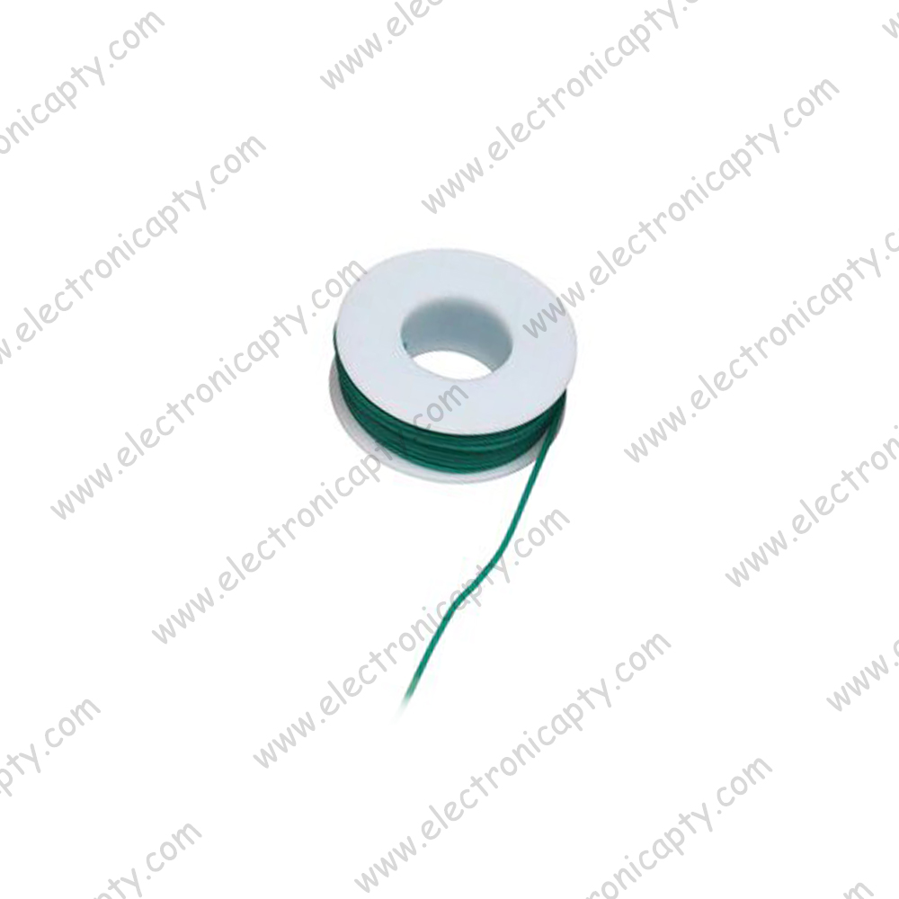 Mini Rollo de Alambre Verde calibre 26 AWG 10 metros