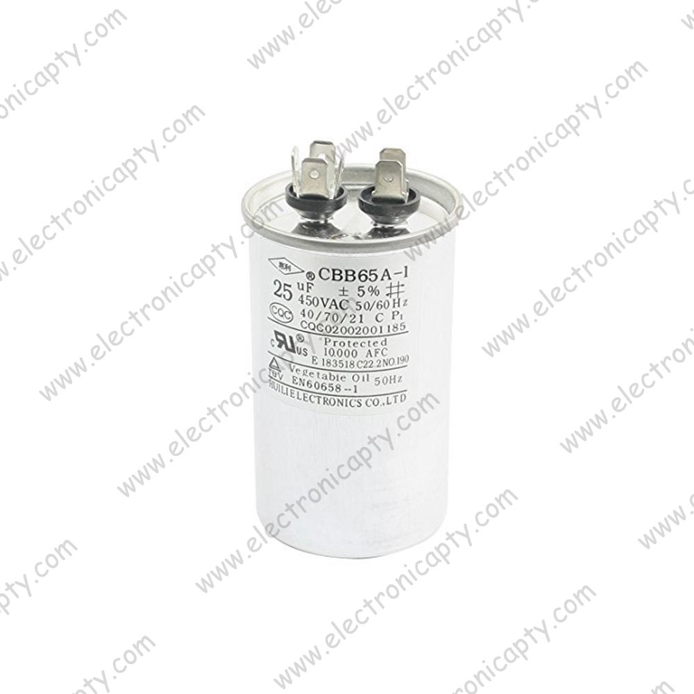 Capacitor de Arranque CBB65A 25uF 450V AC