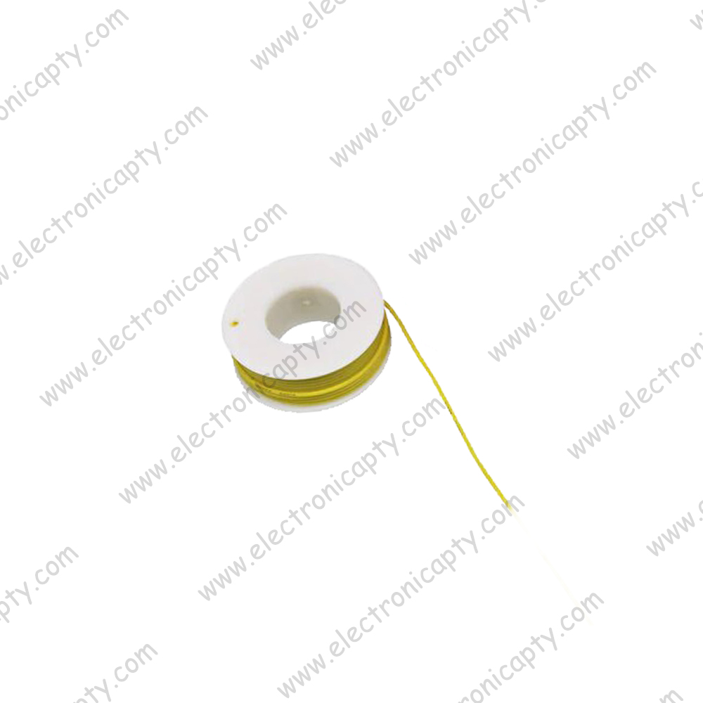 Mini Rollo de Alambre Amarillo calibre 28 AWG 10 metros