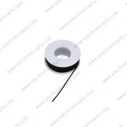 Mini Rollo de Alambre Negro calibre 24 AWG 10 metros