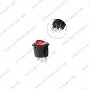Mini Interruptor Redondo Rojo SPDT 2 posiciones - 3 Pin