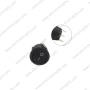 Mini Interruptor Redondo Negro SPDT 2 posiciones - 3 Pin