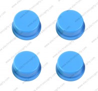 Kit 4 gorra para botones de tipo redondo azules