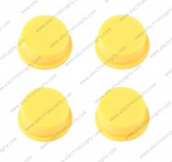 Kit 4 gorra para botones de tipo redondo amarillas