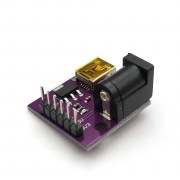 Convertidor DC a DC para 3.3V - 5V con Entrada Mini USB y Plug
