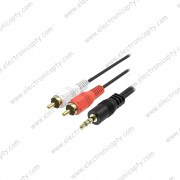 Cable RCA 1 a 2 (Plug 3.5mm a 2 RCA) 1.5M