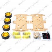 Kit Carro Robot 4 Ruedas con Motor y Porta Bateria (Car Kit)