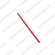 40 Pin Macho (Male Header)  a 2.54mm Rojo para Placa