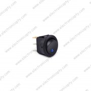 Boton Negro con Luz LED Azul 3 Pin